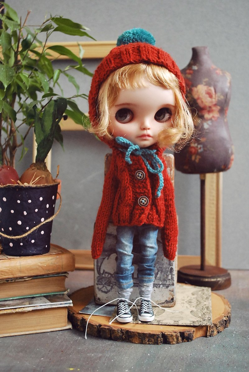 Poncho for BLYTHE doll * Oversize * Blythe clothes * Blythe jacket * - 公仔模型 - 羊毛 