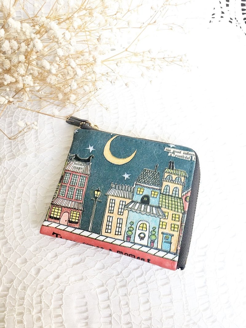 Christmas gift exchange gifts - small house pocket wallet - กระเป๋าสตางค์ - หนังแท้ 