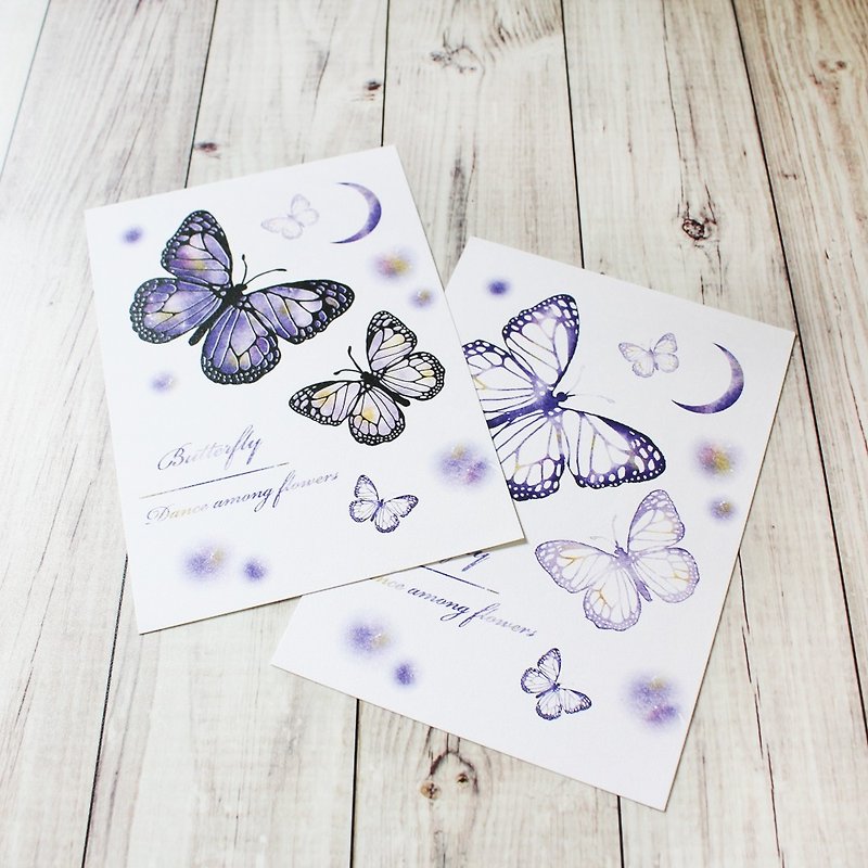 postcard　butterfly　 Starlinan - Cards & Postcards - Paper Purple