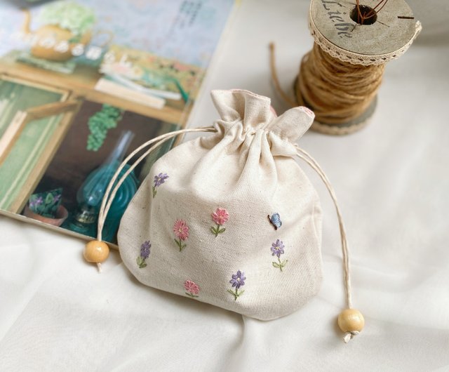 専用 ハンドメイド ポーチ 巾着 レースフラワーの巾着ポーチ☆ green - SOMI0725'S GALLERY
