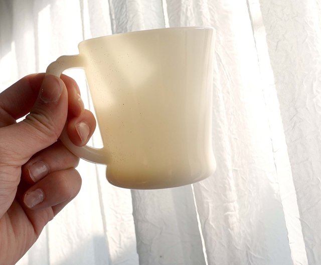 ファイヤーキング　 アディングトン・スミス・アソシエーション 美品 60's American antique FIRE KING classic white translucent