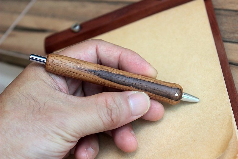 ログミニシャープペンシル（ペンホルダー付き） - 鉛筆・シャープペンシル - 木製 ブラウン