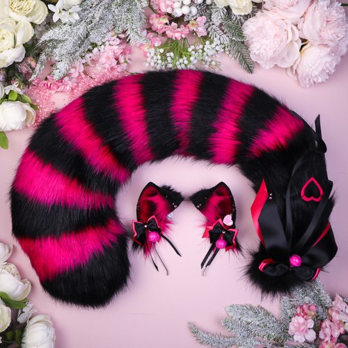 Faux fur Bunny ears and tail for cosplay