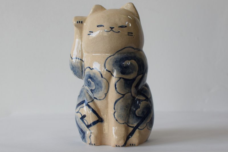 Maneki-neko　Dragon - ของวางตกแต่ง - ดินเผา 