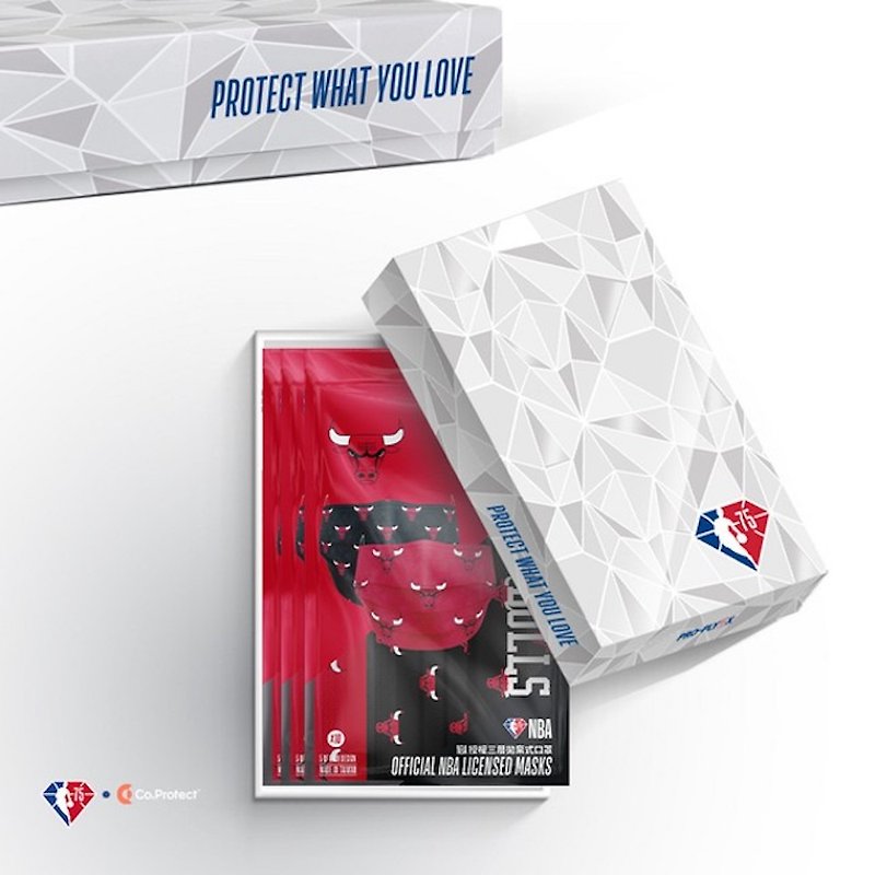 [Co. Protect] NBA authorized three-layer disposable mask 75th anniversary diamond gift box Bulls x3