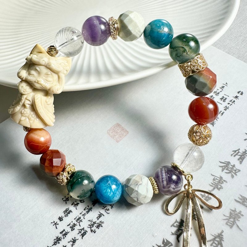 [Meow Delei] Different Color Fairy Tale I Alxa Agate I Ocean Stone I Multi-treasure Crystal Design - สร้อยข้อมือ - คริสตัล 