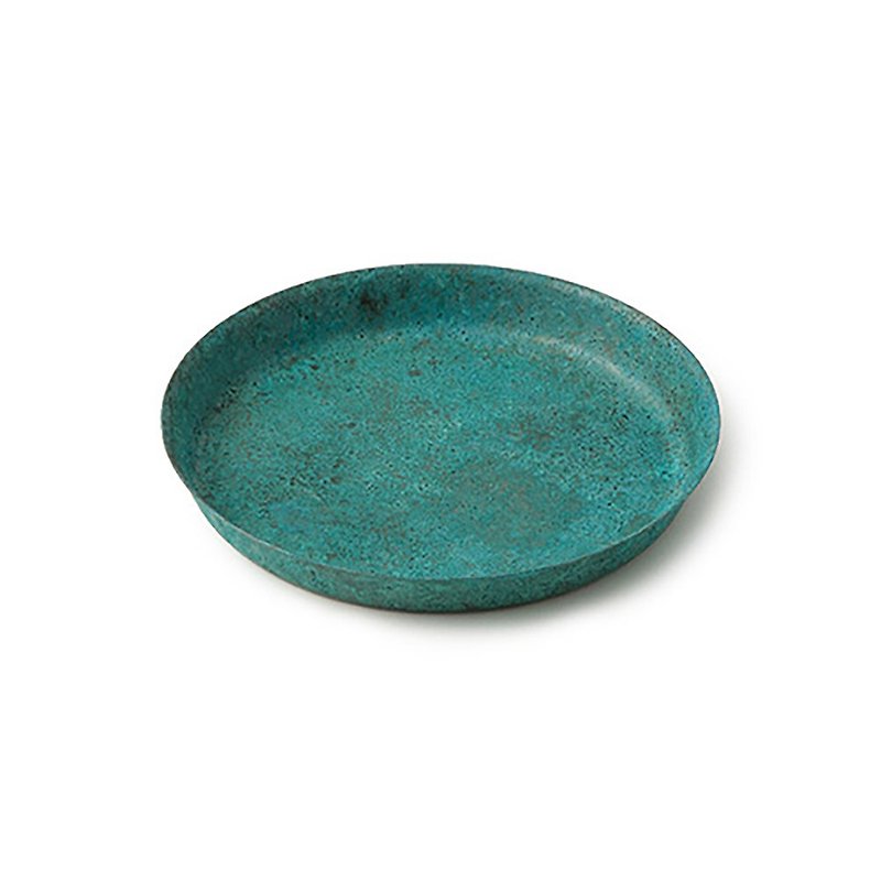 tone complete Bronze color plate Bronze blue (S) - ของวางตกแต่ง - ทองแดงทองเหลือง สีน้ำเงิน