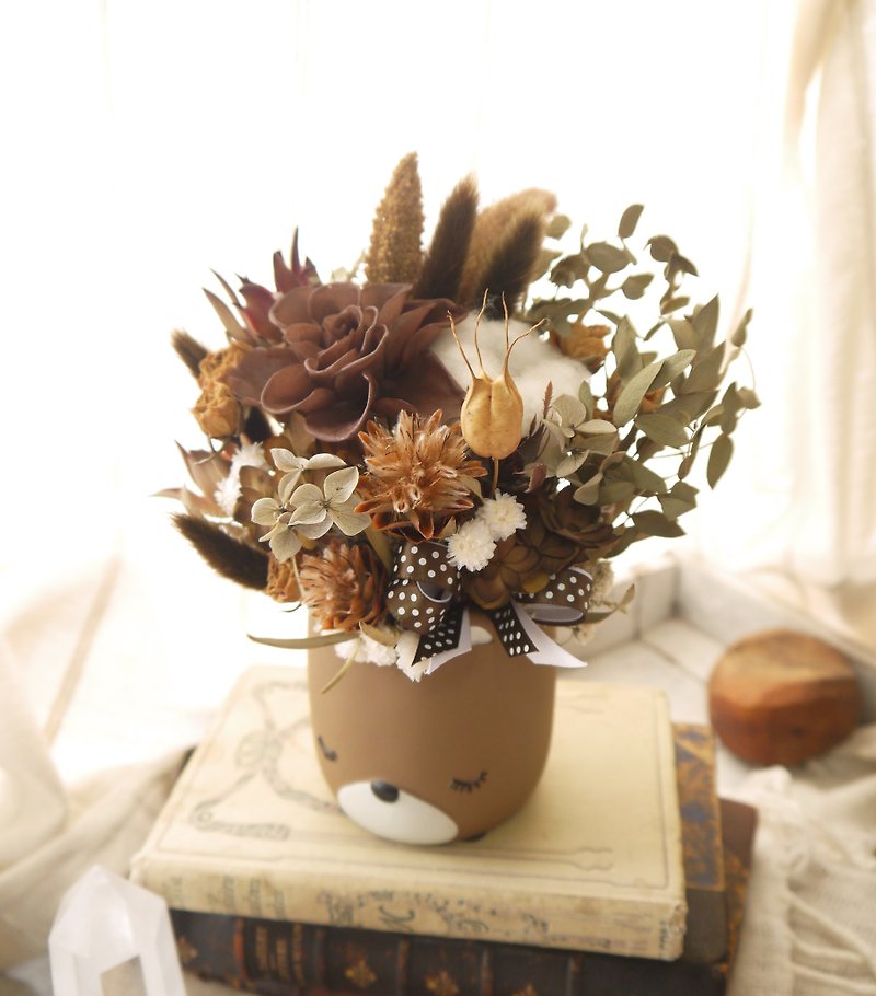 HONEY. Coffee color. No withered flowers. Dry flowers. First choice for birthday gifts. - Dried Flowers & Bouquets - Plants & Flowers Brown