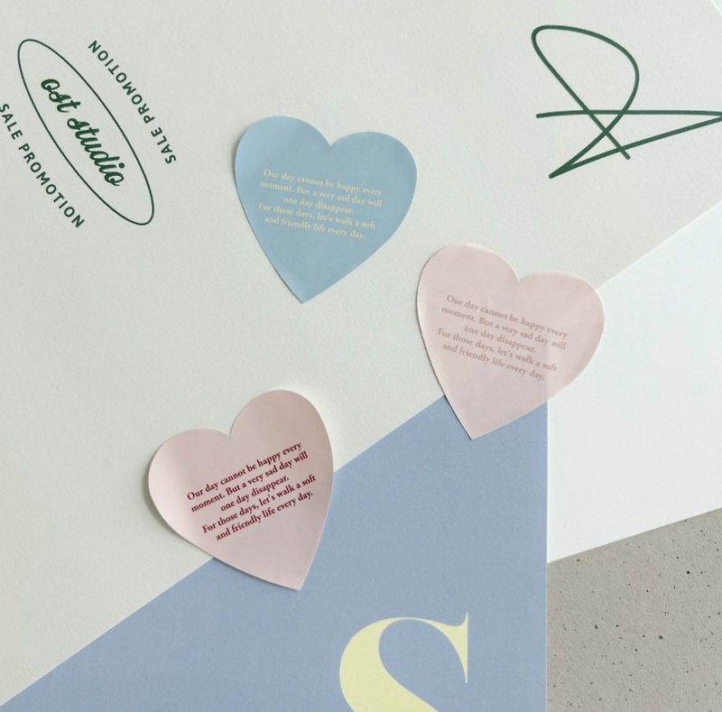 New heart sticker ステッカ - สติกเกอร์ - กระดาษ หลากหลายสี