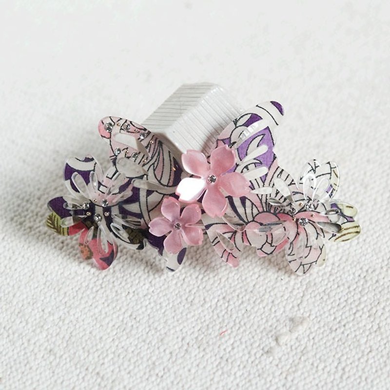 Wu Qiufeng, Butterfly Auto Clip, Hair Clip-Cyan - Hair Accessories - Acrylic Purple