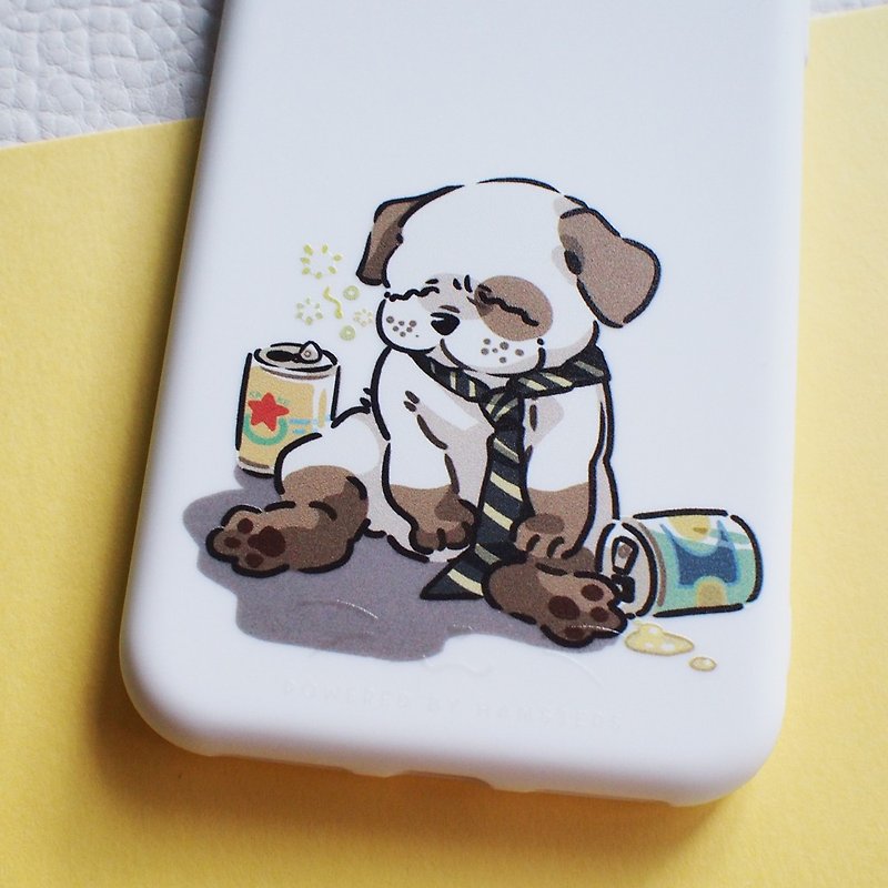 -Smartphone case for iPhone, drunk dog, iphone 14/ 14pro , 13mini, 12 pro max- - Phone Cases - Plastic Black