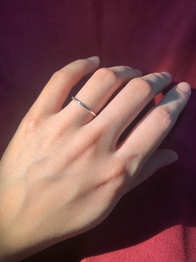 【Round Line Ring】Fine version - General Rings - Sterling Silver Silver