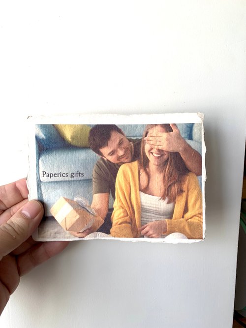 お手製カード！ A6 手作り紙パーソナライズ フォト カード - 手作りカード A6 カード