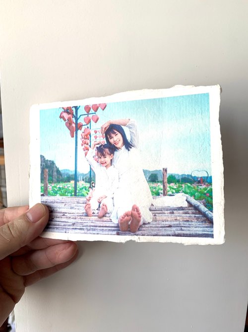 A6 手作り紙パーソナライズ フォト カード - 手作りカード A6 カード