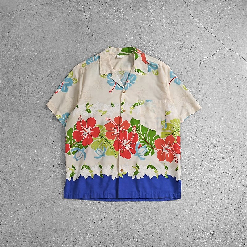 Vintage Shirt / Aloha Shirts - เสื้อเชิ้ตผู้ชาย - วัสดุอื่นๆ สีกากี