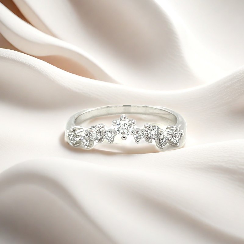 不規則なデザインのワイヤーリング - リング・指輪 - 貴金属 