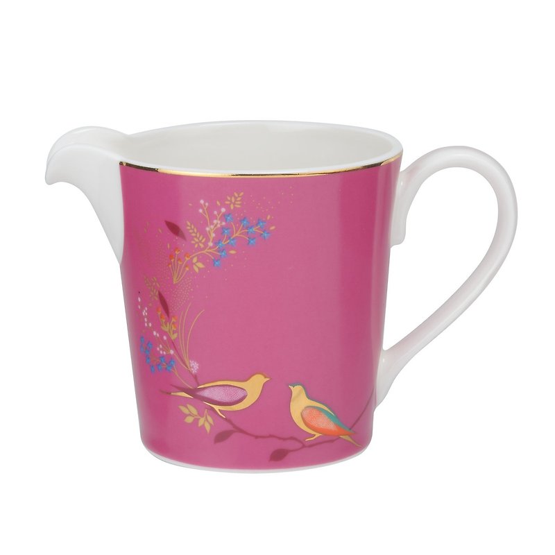 Sara Miller Chelsea愛情鳥系列-桃粉250ML奶罐-聖誕禮物 - 咖啡壺/咖啡周邊 - 瓷 粉紅色