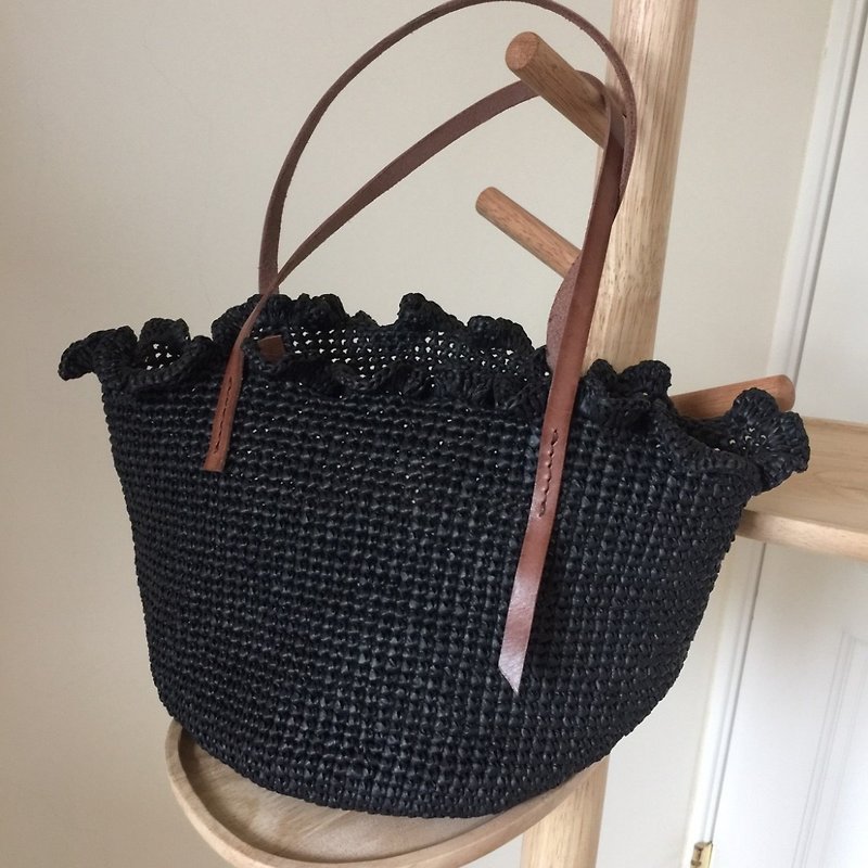 Mysterious garden small black bag - Handbags & Totes - Paper 