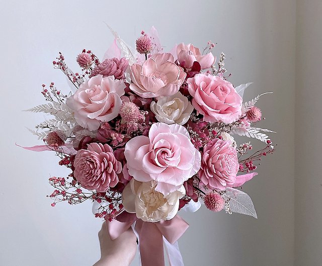 Delicately Pink- Dried Flower Bouquet