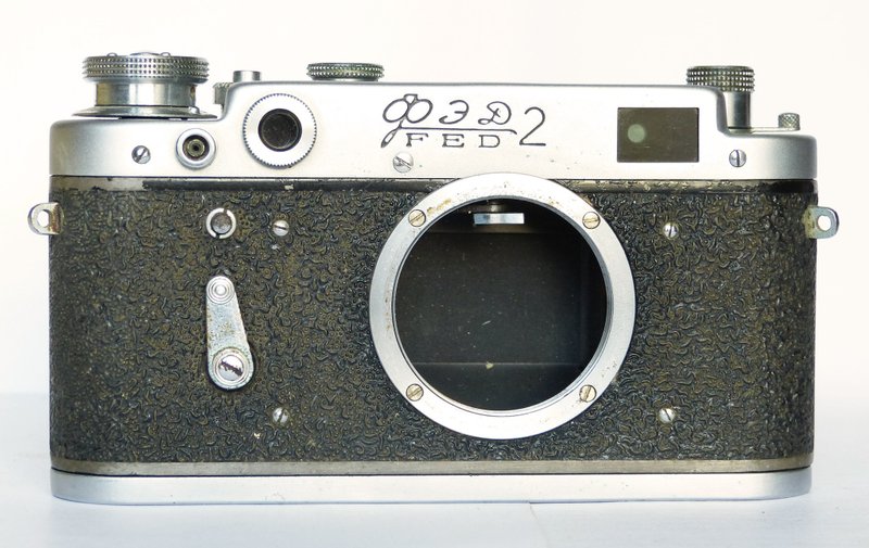 FED 2 type III C grey body USSR rangefinder film camera 35 mm M39 mount - กล้อง - โลหะ สีเงิน