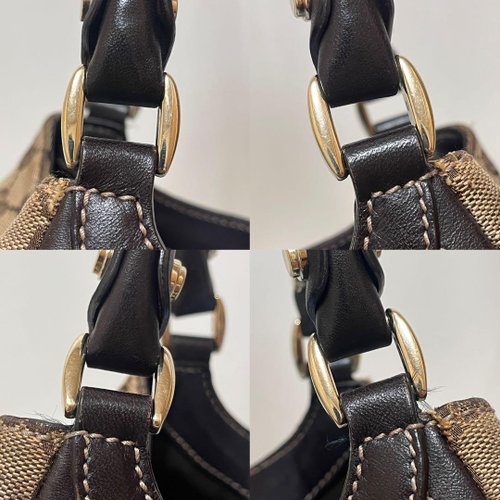 本物 GUCCI グッチ トートバッグ アビー GG キャンバス レザー
