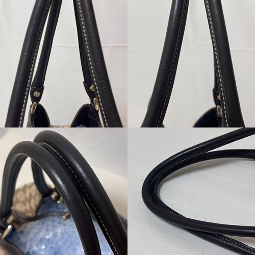 GUCCI グッチ トートバッグ アビー GG キャンバス レザー 189835 本物 GUCCI グッチ トートバッグ アビー GG キャンバス レザー