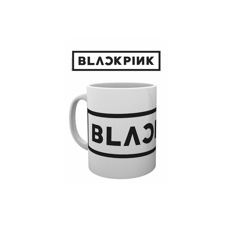 【BLACKPINK】純白LOGO馬克杯 - 杯子 - 陶 白色