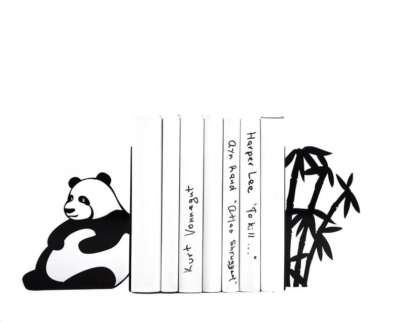 Unique bookends - Sitting Panda - // Jungle nursery theme // Free shipping // - 擺飾/家飾品 - 其他材質 黑色