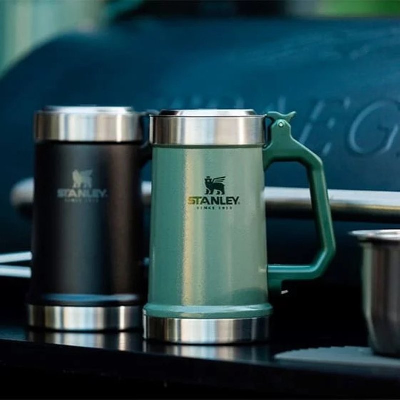 STANLEY 經典系列 加蓋啤酒杯 0.7L / 錘紋綠 - 酒杯/酒器 - 不鏽鋼 
