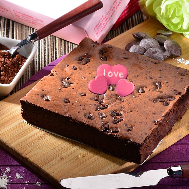 ★ Aposo Aibo Suo. Love Brownie 6-inch free send a teaser card - ของคาวและพาย - กระดาษ 