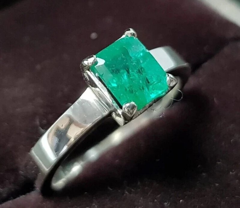 Genuine Unheated Natural Panjsher valley Emerald ring for men and women gifts - 戒指 - 寶石 綠色