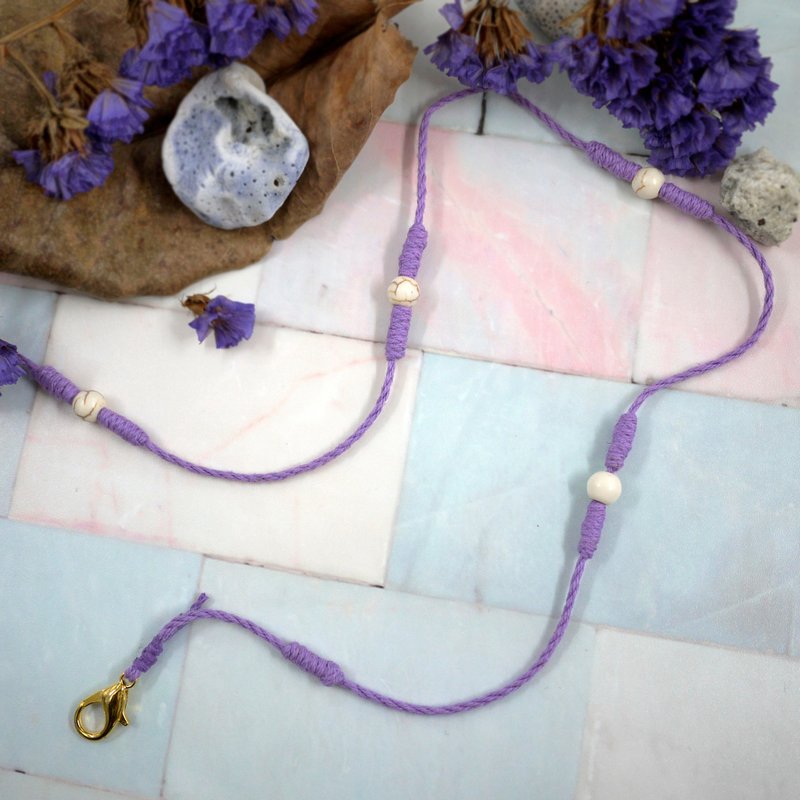 Mask lanyard / Mask chain- Spring and summer Style - Lavender Purple - Face Masks - Cotton & Hemp Purple