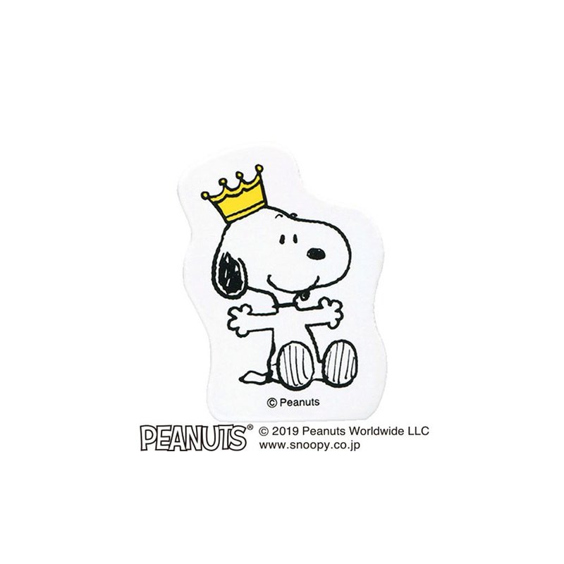 【KODOMO NO KAO】Snoopy wood seal H wear crown - Illustration, Painting & Calligraphy - Wood 