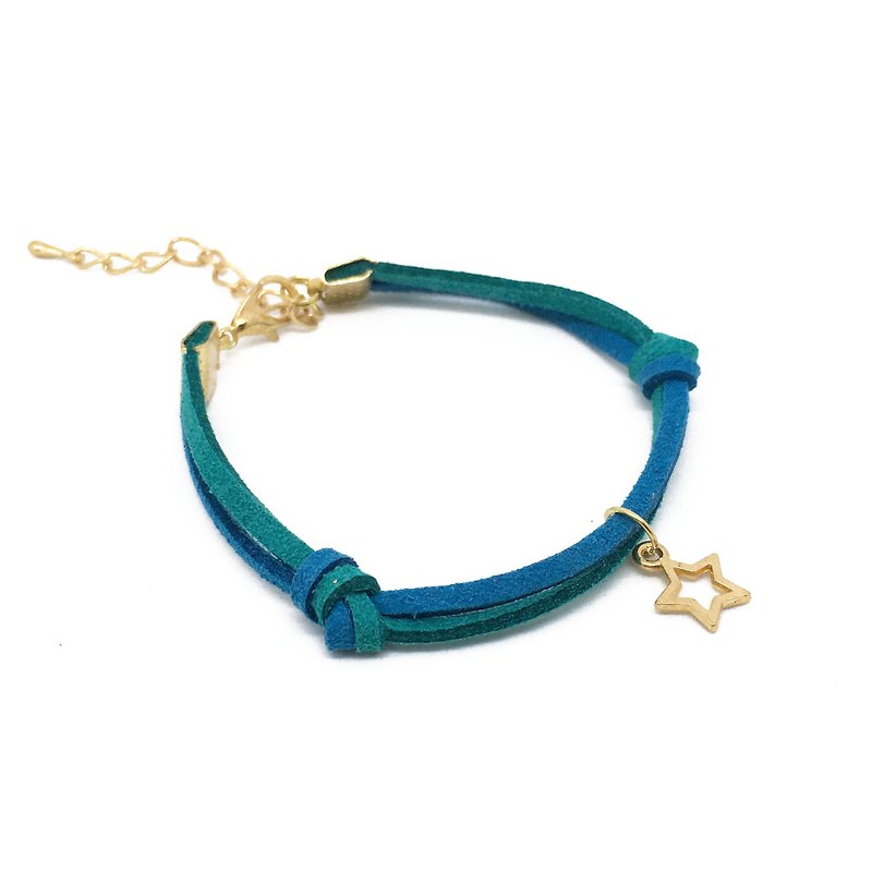 Handmade Simple Stylish Star Bracelets Rose Gold Series–azure  - สร้อยข้อมือ - วัสดุอื่นๆ สีน้ำเงิน