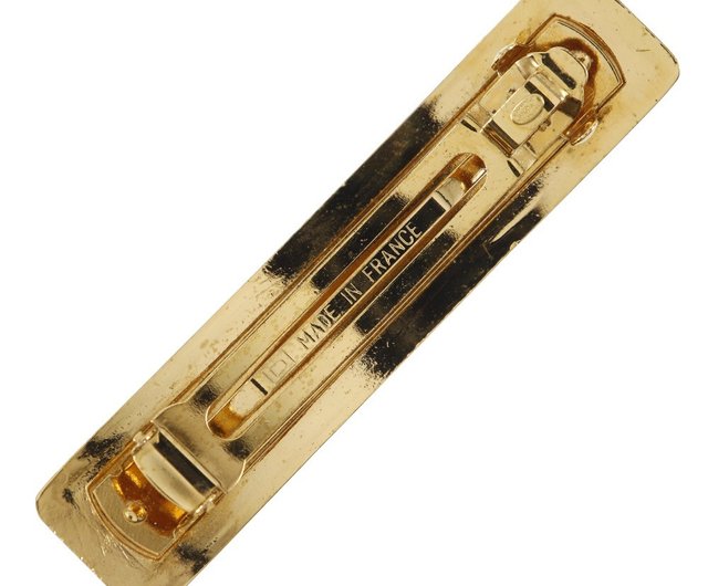 日本直送】シャネル CHANEL バレッタ 金メッキ ゴールド 97A