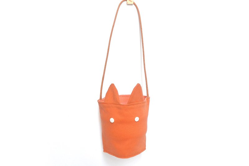 Rabbit Ears Eco Cup Holder-Orange - ถุงใส่กระติกนำ้ - ผ้าฝ้าย/ผ้าลินิน สีส้ม