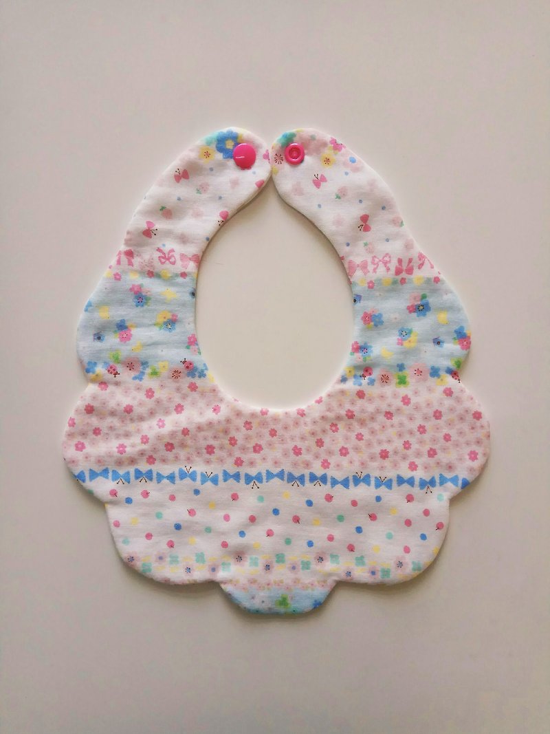Flower cotton yarn cloud bibs bimonthly gift bib baby bibs baby bib saliva towel - Baby Gift Sets - Cotton & Hemp Pink
