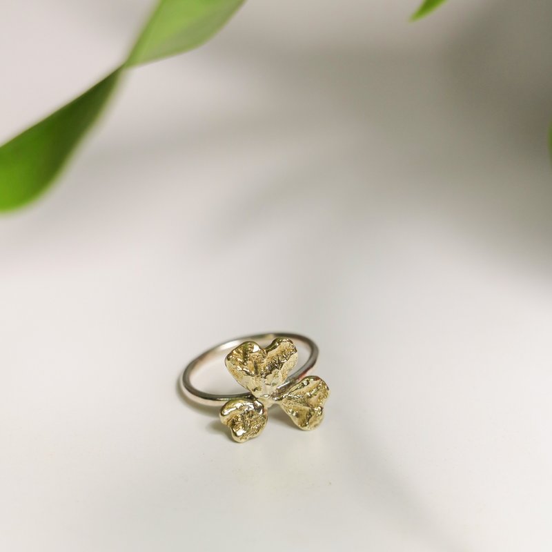 Lucky Series | Clover Ring - General Rings - Sterling Silver Gold