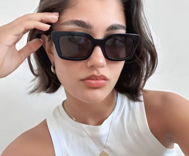 MELLER ブラック サングラス スクエア MELLER | ALIKA Classic Undefeated Wide Frame Square