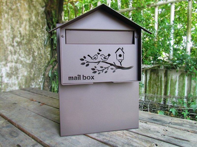 Nordic style Stainless Steel embedded mailbox embedded mailbox Japanese style texture style embedded sill - เฟอร์นิเจอร์อื่น ๆ - โลหะ สีนำ้ตาล