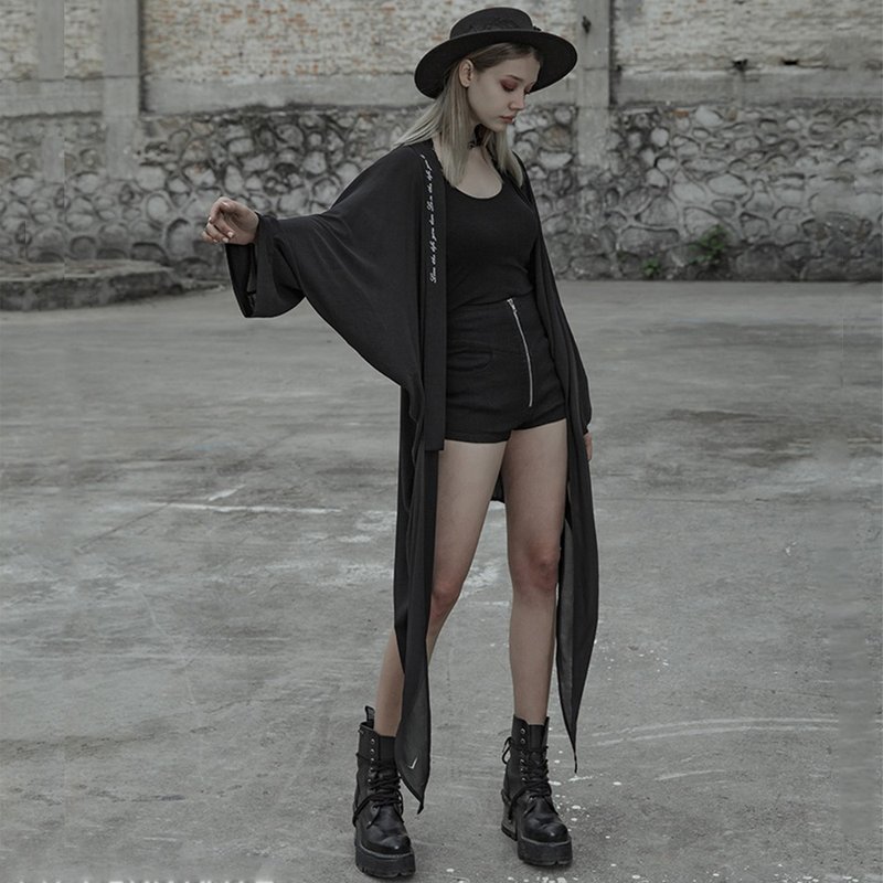 JAPANESE PUNK RITUAL ROBE - ジャケット - その他の素材 ブラック