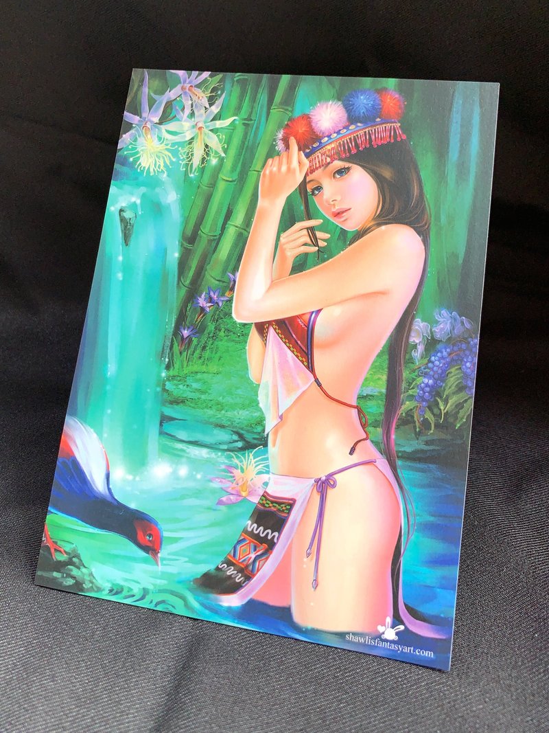 【Limited Edition】Taiwan aboriginal Goddess-Nivnu,Harvest (Tsou) - การ์ด/โปสการ์ด - กระดาษ สีเขียว