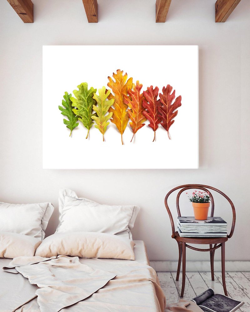 【Shades of Autumn】Limited Edition Watercolor Print. Fall Season Leaf Painting. - โปสเตอร์ - กระดาษ 