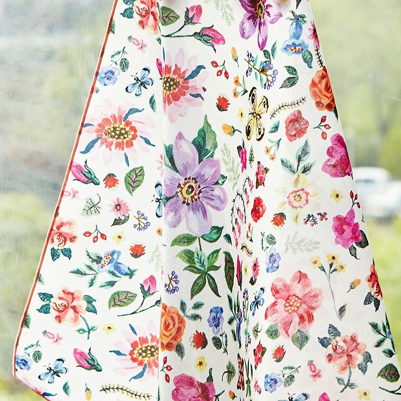 7321Design-Nathalie Lete designer square handkerchief - butterfly garden, 7321-08663 - Other - Cotton & Hemp Multicolor