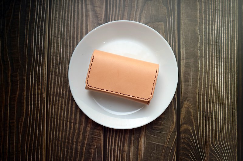Yichuang small room | vegetable tanned leather hand-stitched large-capacity business card holder business card holder - ที่เก็บนามบัตร - หนังแท้ 