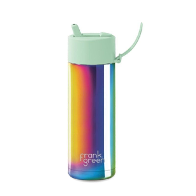 【frank green Taiwan】Triple-Walled Insulated Bottle 595ml Chrome Collection_Mint Green Lid - กระติกน้ำ - สแตนเลส สีเขียว