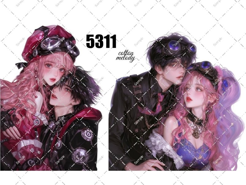 original sticker no.5311 人物ステッカー オリジナルステッカー オリジナル人物ステッカー 装飾ステッカー cotton melody - 貼紙 - 紙 