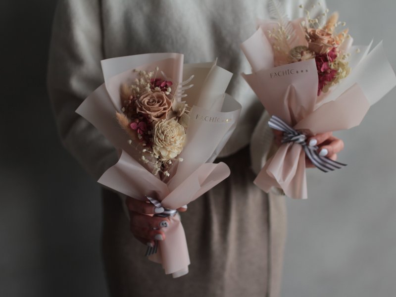 Everlasting bouquet/milk tea color - Dried Flowers & Bouquets - Plants & Flowers Khaki