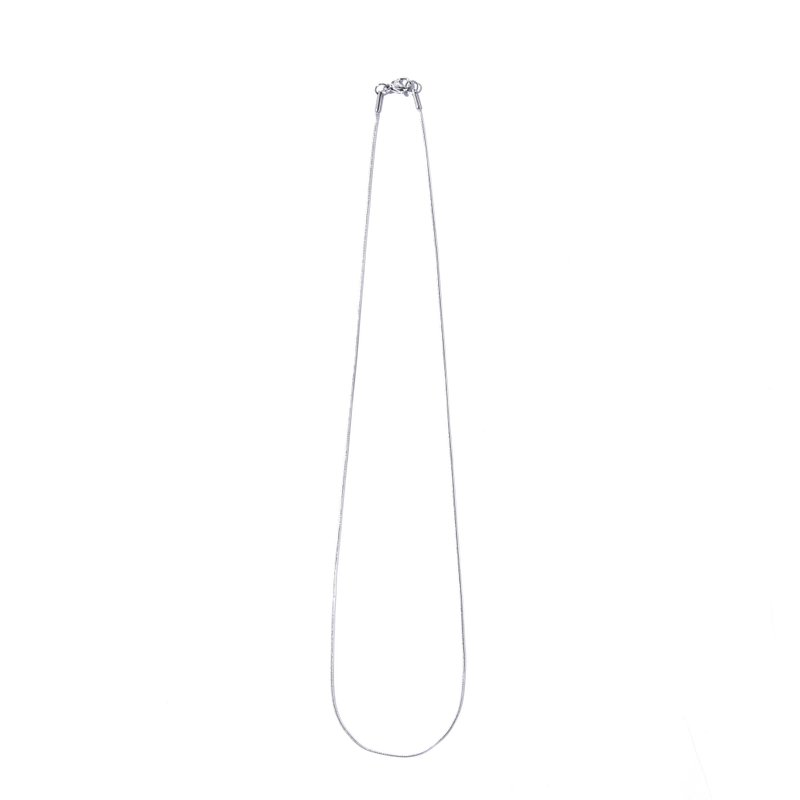 Recovery 1MM Snake Chain Necklace-Steel - สร้อยคอ - สแตนเลส สีเงิน