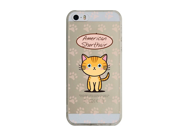 American Shorthair Transparent Phone Case for iPhone 12 11 X 8 Max Samsung Sony - Phone Cases - Plastic Yellow